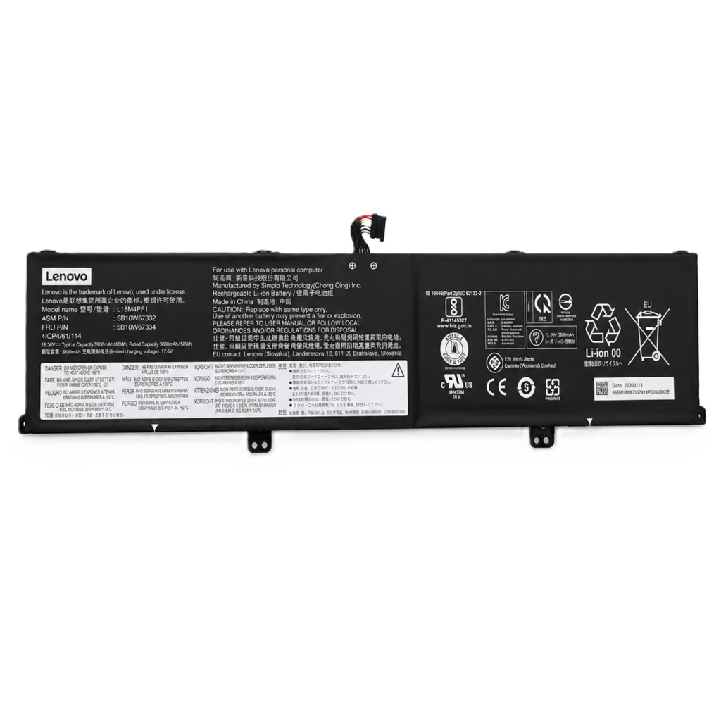 Neue Original Lenovo Batterie L19M4P71 80Wh 15,36V für ThinkPad P1 Gen 3 X1 Extreme Gen 3