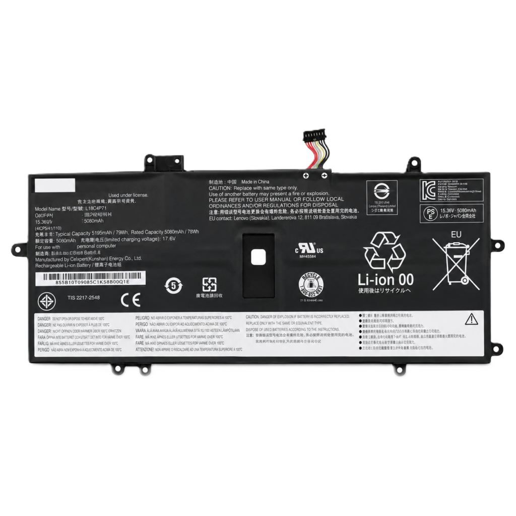 Neue Original Lenovo Batterie L18C4P71 51Wh 15,36V für ThinkPad X1 Carbon 7. und 8. Generation