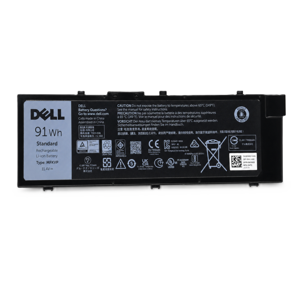 Neue Original Dell Batterie MFKVP 91Wh 11,4V für Precision 7510 7520 7710 7720 M7510 M7710
