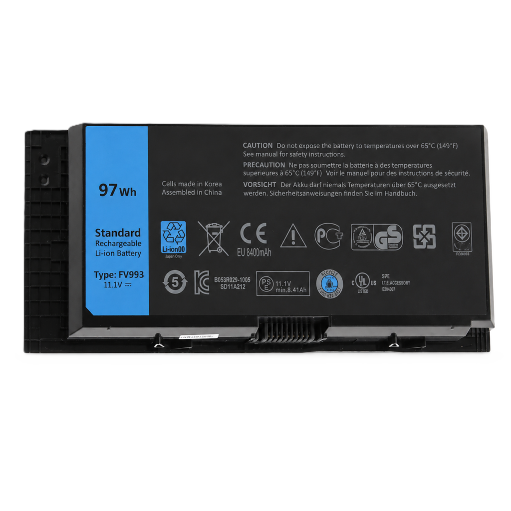 Neue Originalbatterie FV993 97Wh 11,1V für Dell Precision M4600 M4700 M6600 M6700 M6800
