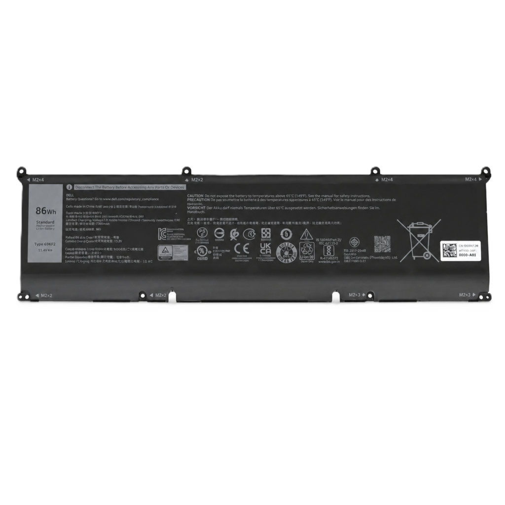 Neue Originalbatterie 69KF2 86Wh 11,4V für Dell XPS 15, Precision 5550/5560/5570, Alienware M15/M17, G15/G7 & Inspiron 16 Plus