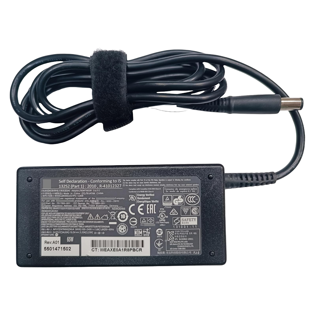 HP Original AC Adapter 65 W 4.5mm Big Pin– Used